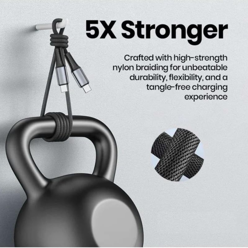 Image of Type C Cable Fast Charging Compatible for OnePlus Cable 12,12r,11,11r,10r,10t,10,10 pro,9 Pro,8,8T,7t,7t Pro,6,Nord,4,3,2,2t,Ce2 Lite,Nord Ce3,Ce4, Data Sync for Charging Cable Type c Type c -VJ BLACK