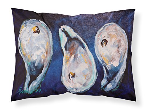 Caroline's Treasures MW1112PILLOWCASE Oysters Give Me More Fabric Standard Pillowcase Lightweight Super Soft Easy Care Decorative Artwork Pillowcase, Standard