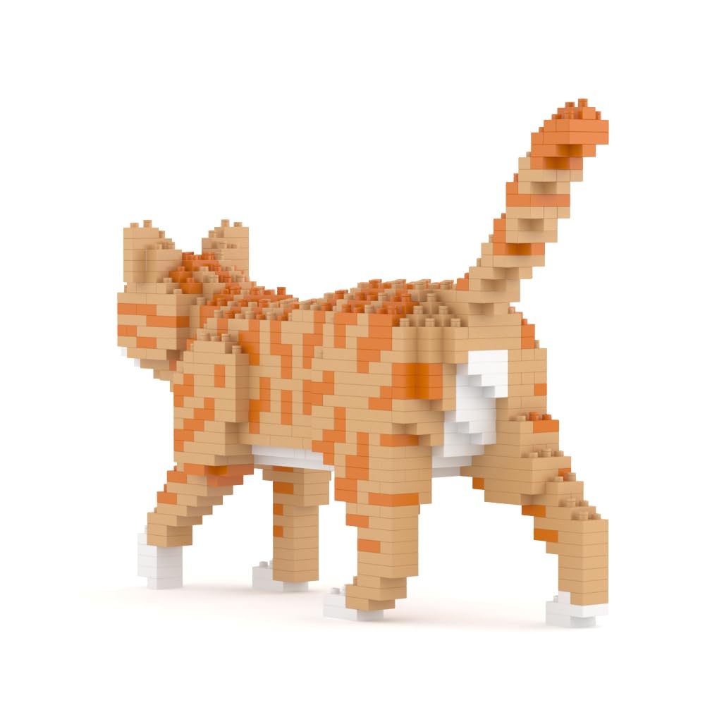 JEKCA Orange Tabby Cat Mini 01S - Bloques de construcción de plástico para Gatos pequeños a Partir de 14 años