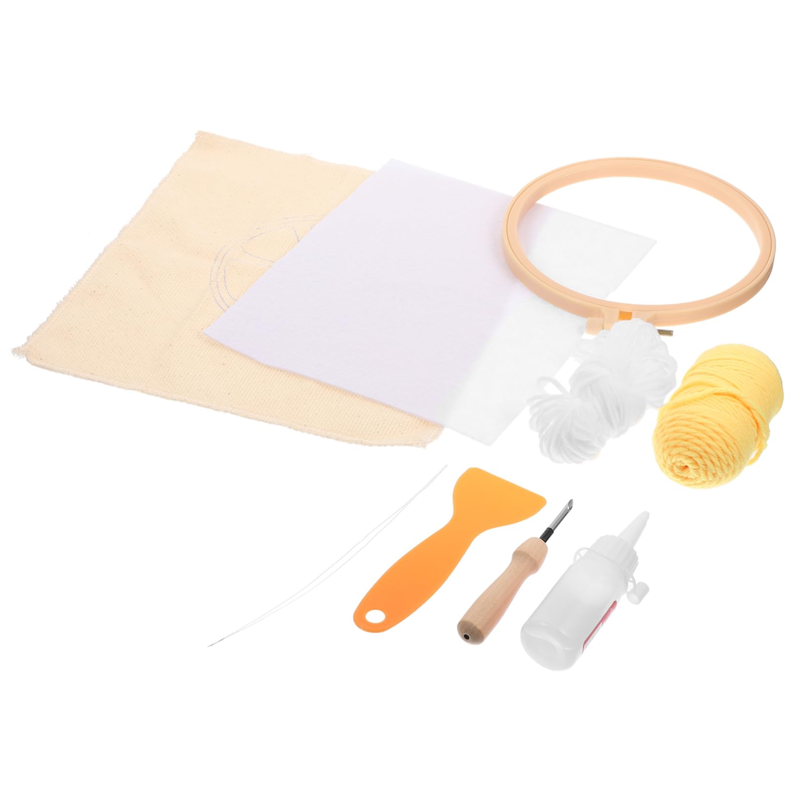 Homoyoyo Embroidery Sets Punch Needle Coaster Material Kit Embroidery Floss Kit Coaster