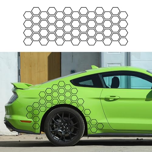 Autocollant en nid d'abeille pour voiture, sticker 52 grilles résistant aux UV