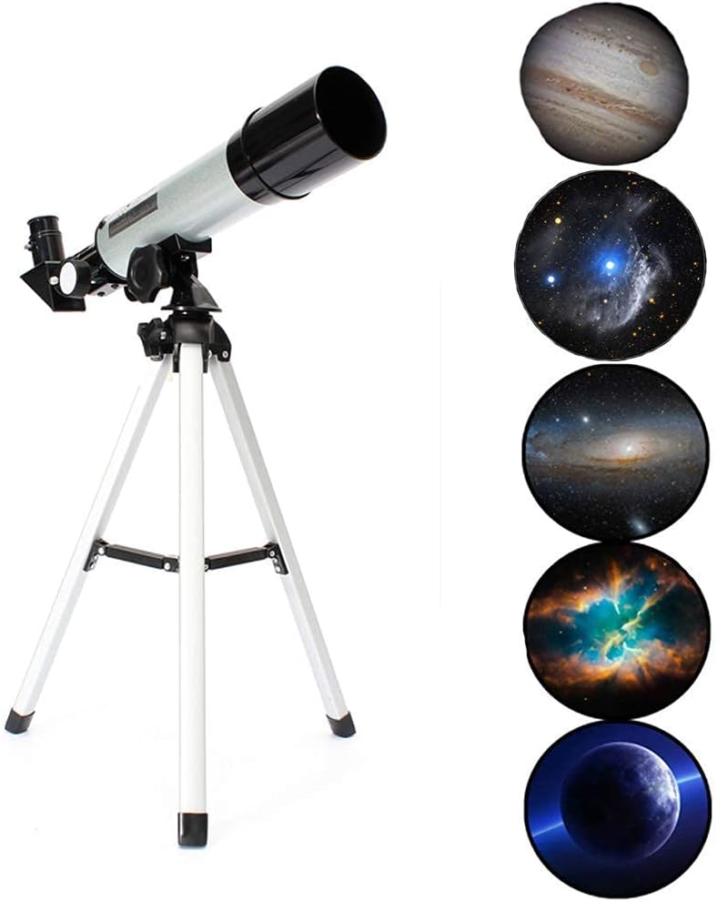 Telescope for Adults Beginners Kids 50mm Aperture 360mm Telescope for Astronomy BAK4 Prism FMC Lens Astronomical Refractor Telescope with Smartphone Mount and Tripod for Observe Planet