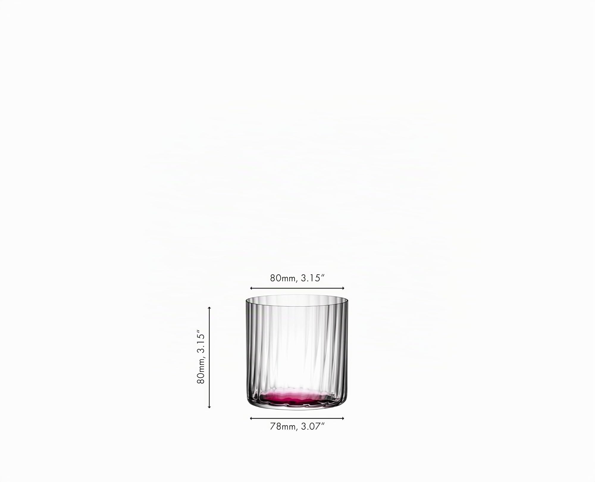 RIEDEL The O Wine Tumbler Happy H2O-Optik - rosa/grün/gelb/blau - 4er Set, Trinkglas, Kristallglas, Spülmaschinenfest - 5414/22