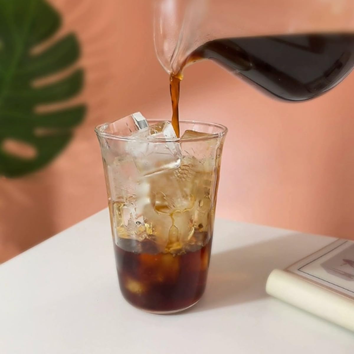 4-częściowy zestaw szklanych kubków wielokrotnego użytku, 420 ml, przezroczyste naczynia do picia do domu, podróży i spotkań przy basenie, nadają się do mycia w zmywarce, ekologiczne szklanki do