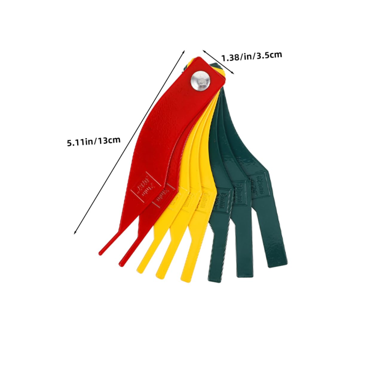 Cabilock 2pcs Brake Pad Measuring Tool: Automotive Brake Pad Thickness Disc Drum Gauge - Steel Measuring Gauge for Auto Maintenance