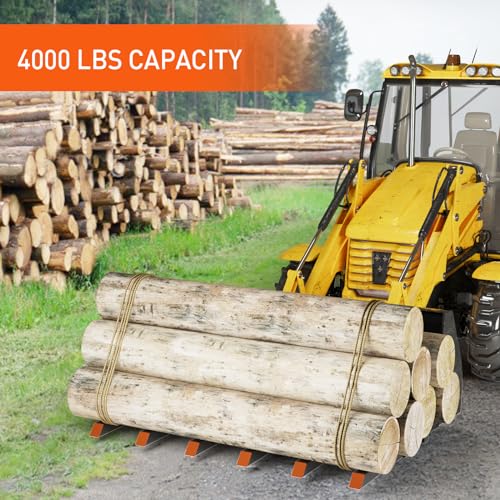 Garvee Clamp on Debris Forks Fit 60" Bucket, 4000 LBS Capacity Heavy Duty 56 Fork Tines Clamp-on Pallet Forks Tractor Bucket Forks for Skid Steer Loader Tractor