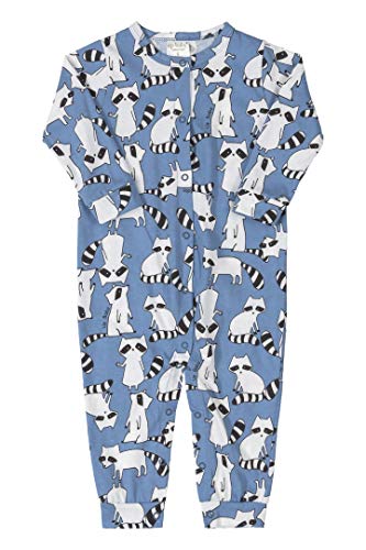 Macacão Manga Longa Bebê Menino Bandana 100% Algodão Raposinha Azul (P 3-6 meses)