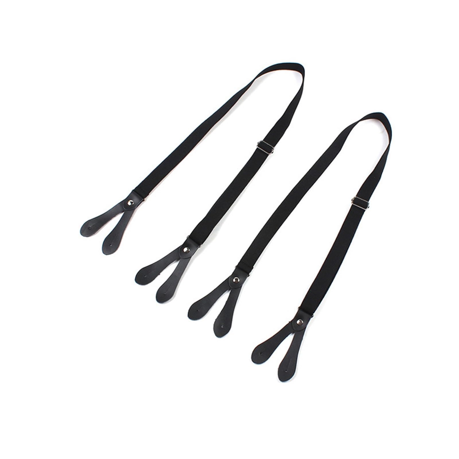 Bretelles noires à 8 boutons accessoires de mode rétro unisexe en Y