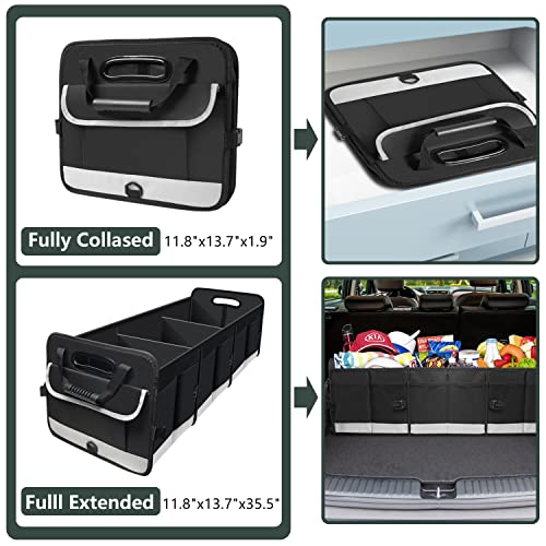 Aophy Trunk Organizer For Car, Car Storage Organizer With Non-Slip Bottom Strips, 95L Large Capacity Cargo Organizer For Suv, Truck, Sedan, Waterproof Portable Car Organizers For Women Men #TOP1