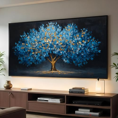 Grande affiche de paysage arbre bleu azur pour habiller un mur vide