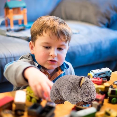 lilizzhoumax Wombat Kuscheltier Plüschtier Stofftier Tier Kawaii Realistische Spielzeug Wilde Weich Süß Geschenk für Jungen Mädchen Kinder Alter 4 5 6 7 8 Geburtstag 28cm/11Zoll