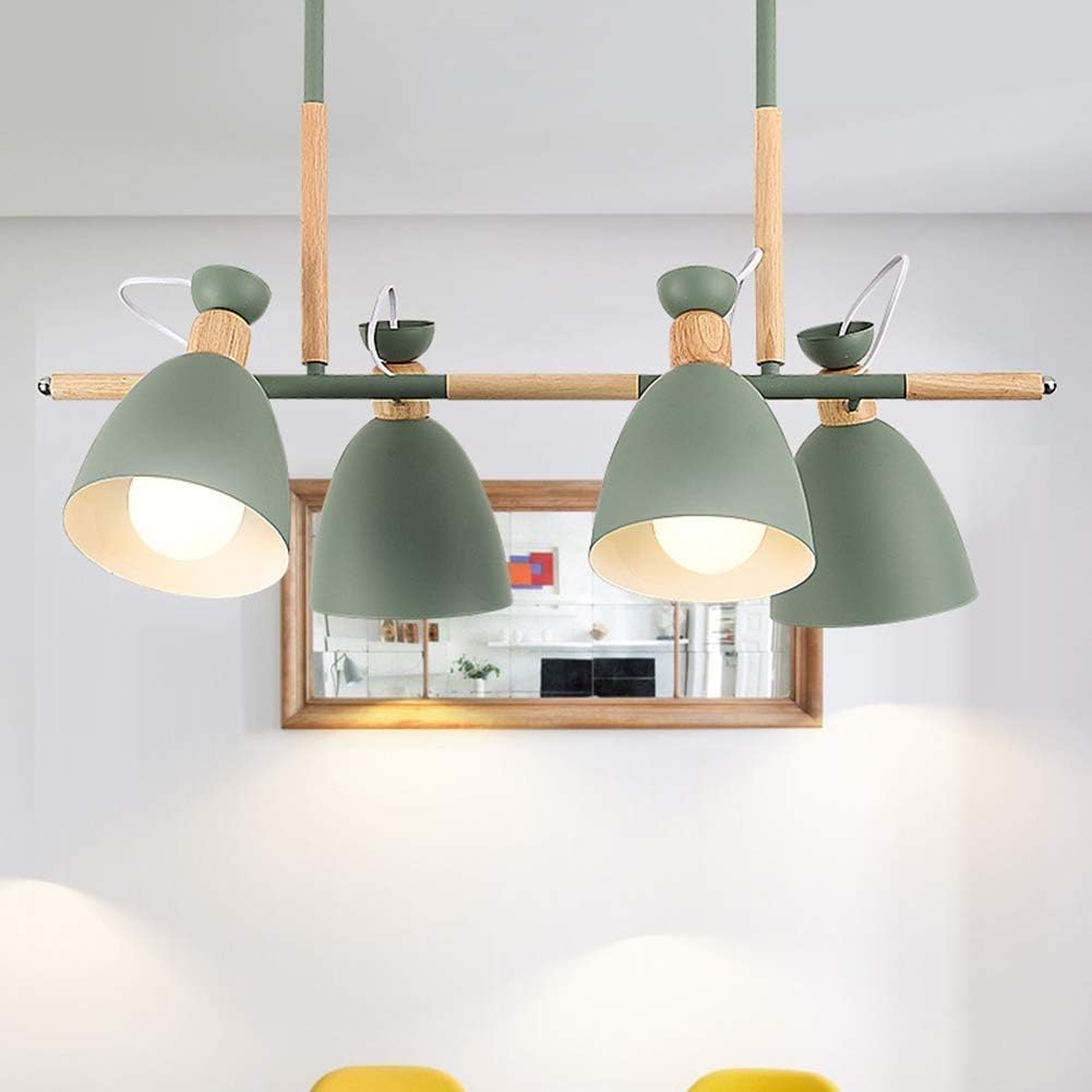Lamp 4 Light Modern Green Led Pendent Light Kitchen Island Lighting Hanging Lamps Dining Ceiling Hanging Light Chandelier for The Kitchen Billiard Table Lighting Flush Mount Fixture