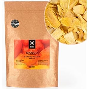BRIX, GROWN FOR FLAVOUR – Gevriesdroogde mango plakjes (95 g) – Great Taste Award, knapperige en superheerlijke gezonde snack, 100% natuurlijk, vitamines behouden