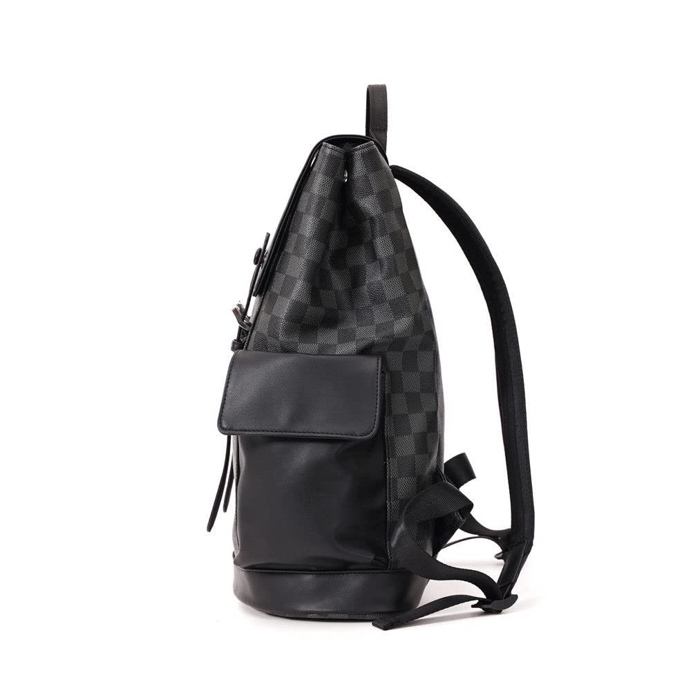 Zaino Uomo Pu Plaid Zaino Moda Viaggio Zaino Borsa per Computer Borsa Scolastica Studente