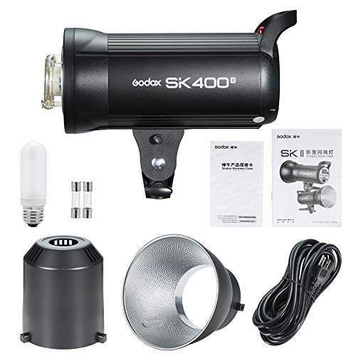 Godox Sk400Ii Studio Strobe 400W, 2.4G Wireless X System Gn65 5600K Monolight With Bowens Mount 150W Modeling Lamp, Outstanding Output Stability, Anti-Preflash #TOP5