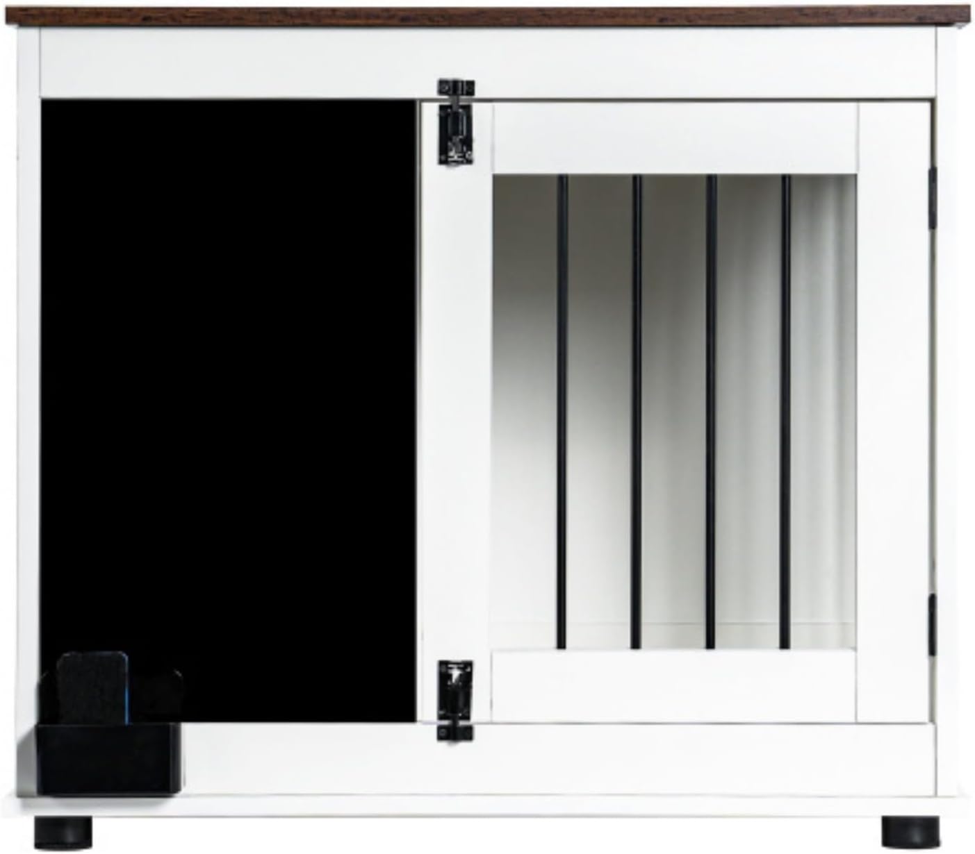 Furniture Style Dog Crate, Crate Furniture, Dog Kennel with 2 Doors, Dog Crate Interior Furniture, Dog Kennel with Drawing Board, Heavy Duty Wooden Dog Crate for Small and Medium Dogs, White