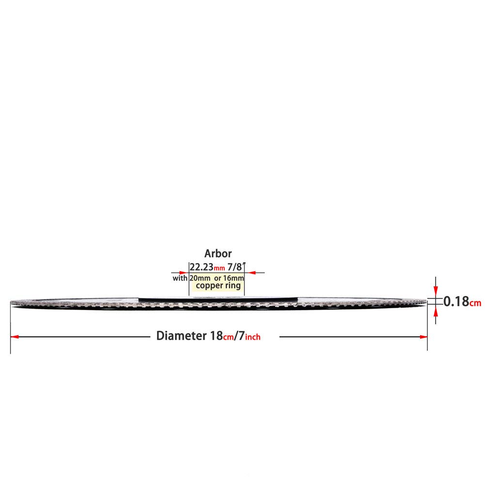 7-Inch Super Thin Diamond Saw Blade for Porcelain Tile Granite Marble Ceramic Cutting (5/8 Arbor)