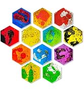 Onyoloy Liquid Sensory Soft Gel Toys - Set of 12 - Hexagonal Sensory Fidget Toys, Water Sensory T...