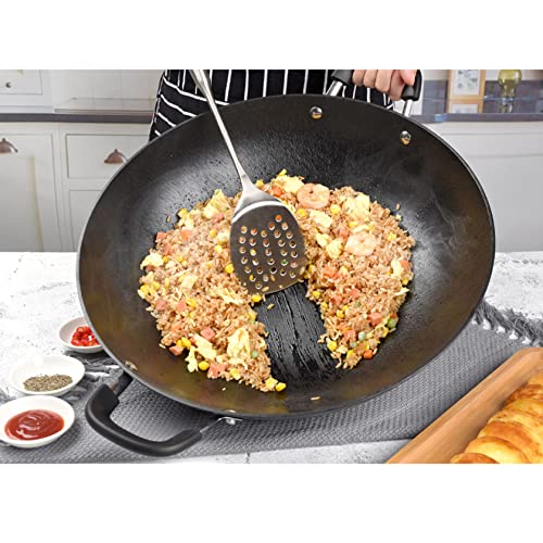 Wok de hierro fundido con asas, 36-42 cm miniatura 3