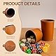 Würfelbecher Set 6, kniffelbecher,Schocken Set, 6 leise Würfelbecher Set und 36 bunte Würfeln (16 mm) mit 36 spielwürfel (16 mm) ,würfelbecher leder, für Bar-Party Würfelspiele,Casual Games,Braun