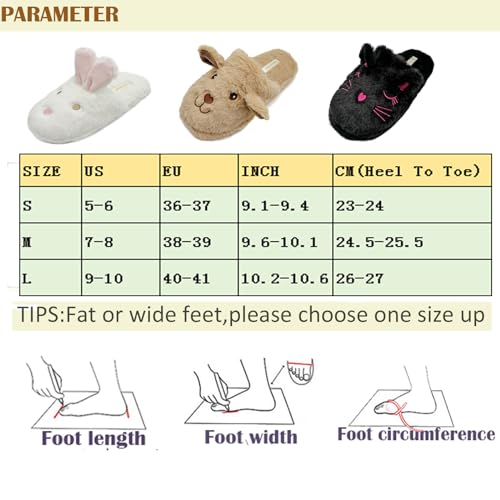Cute Animal Slipper for women Cozy Memory Foam House Slippers Plush Fleece Lining Soft Comfy Non-Slip Sole Indoor Cat Dog Bunny Slippers2