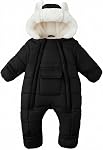 AiWMGL Maillot de neige Nouveau-né Filles Garçons Maillot à capuche Romper Vêtements d'hiver Manteau chaud Ours Outfit Outwear Onesie Toddler