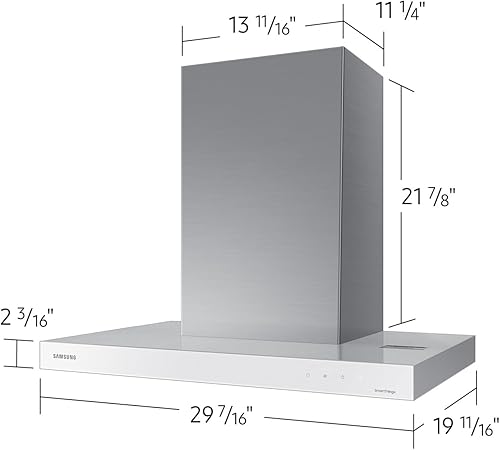 Miniatura 8 de Samsung Capucha inteligente de montaje en pared a medida de 36" en blanco limpio, NK36CB600W12AA
