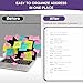 Taja Address Book with Alphabetical Tabs, Hardcover Address Books Large Print for Record Contacts, Small Address Book to Store All Your Important Informations in One Place - Purple