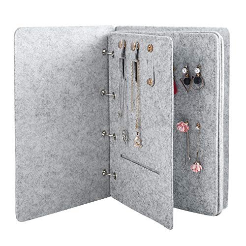 Preisvergleich Produktbild Vathery Halsketten Armbändern Aufbewahrung - Ohrring Ohrstecker Schmuck Organizer Staubfrei Schmuckaufbewahrung für den Kleiderschrank