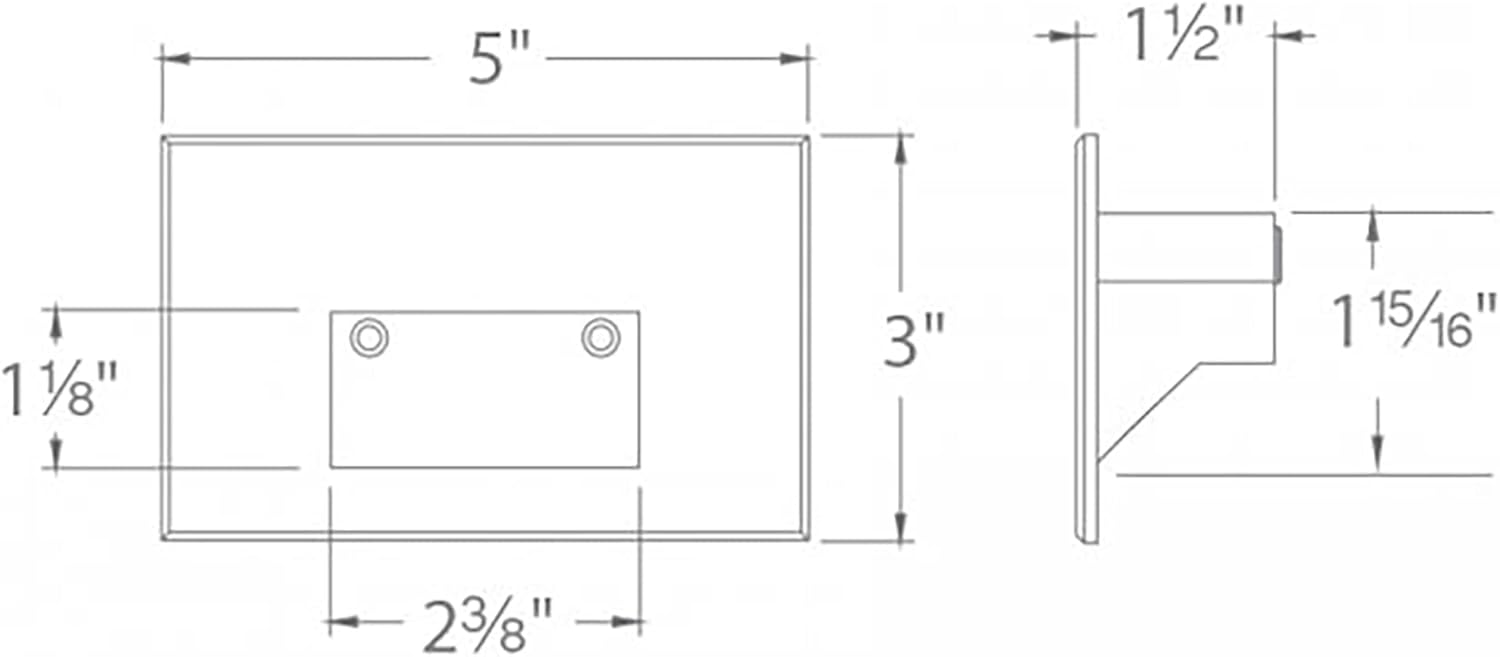 WAC Landscape Lighting, LED 12V Horizontal Indoor or Outdoor Step and Wall Light 2700K Warm Built-in LED in White
