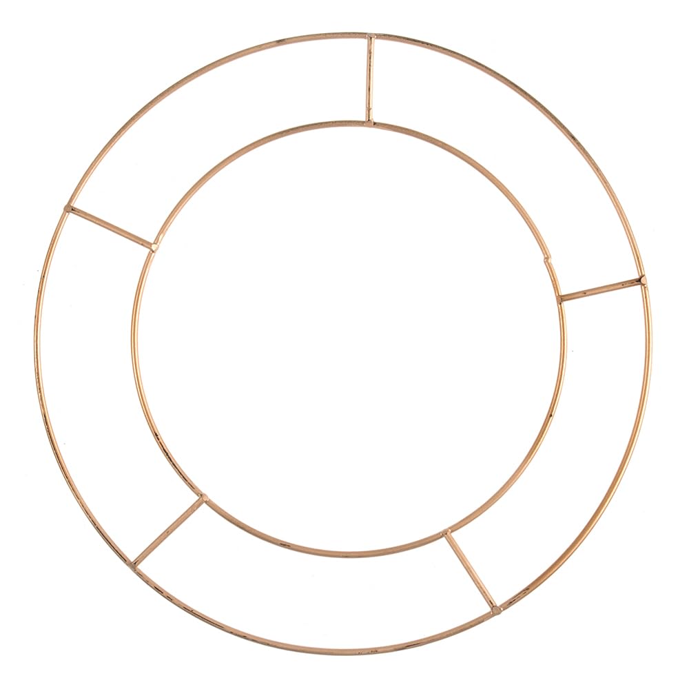 Crafty Capers Gold 30Cm | Metal Double Ring Wreath Making Base | Matt