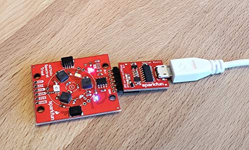 Image of SparkFun Triad Spectroscopy Sensor - AS7265x Optical Inspection Breakout Combines Visible UV IR LEDs w /Three Spectral sensors Vcc 3.3V Qwiic I2C Serial Breadboardable or No Soldering Required