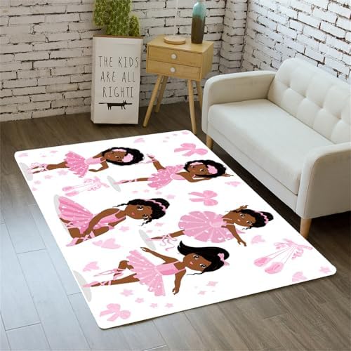 Amazon.com: Cute Black Dancing Girl Area Rug for Girls Ultra Soft ...