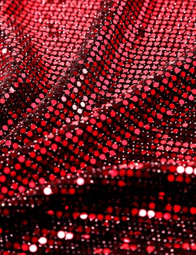 ZEROYAA Men's 70s Sequin Tank Top Shiny Disco Metallic Sleeveless Shirt4