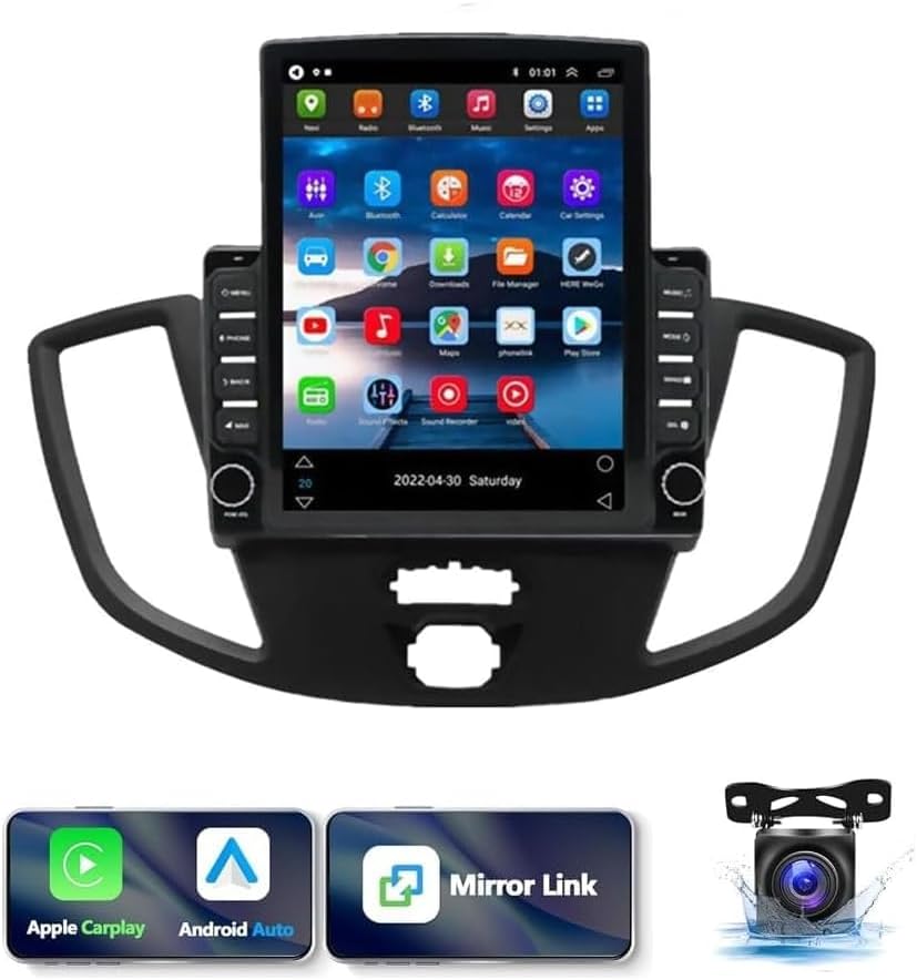 9.7'' Android 13.0 Car Radio Stereo for Ford Transit 2013 2014 2015 2016 2017 2018 2019,for Ford Transit Custom 2014-2019 Touchscreen Radio with Carplay & Android Auto Support Bluetooth (4+64G)