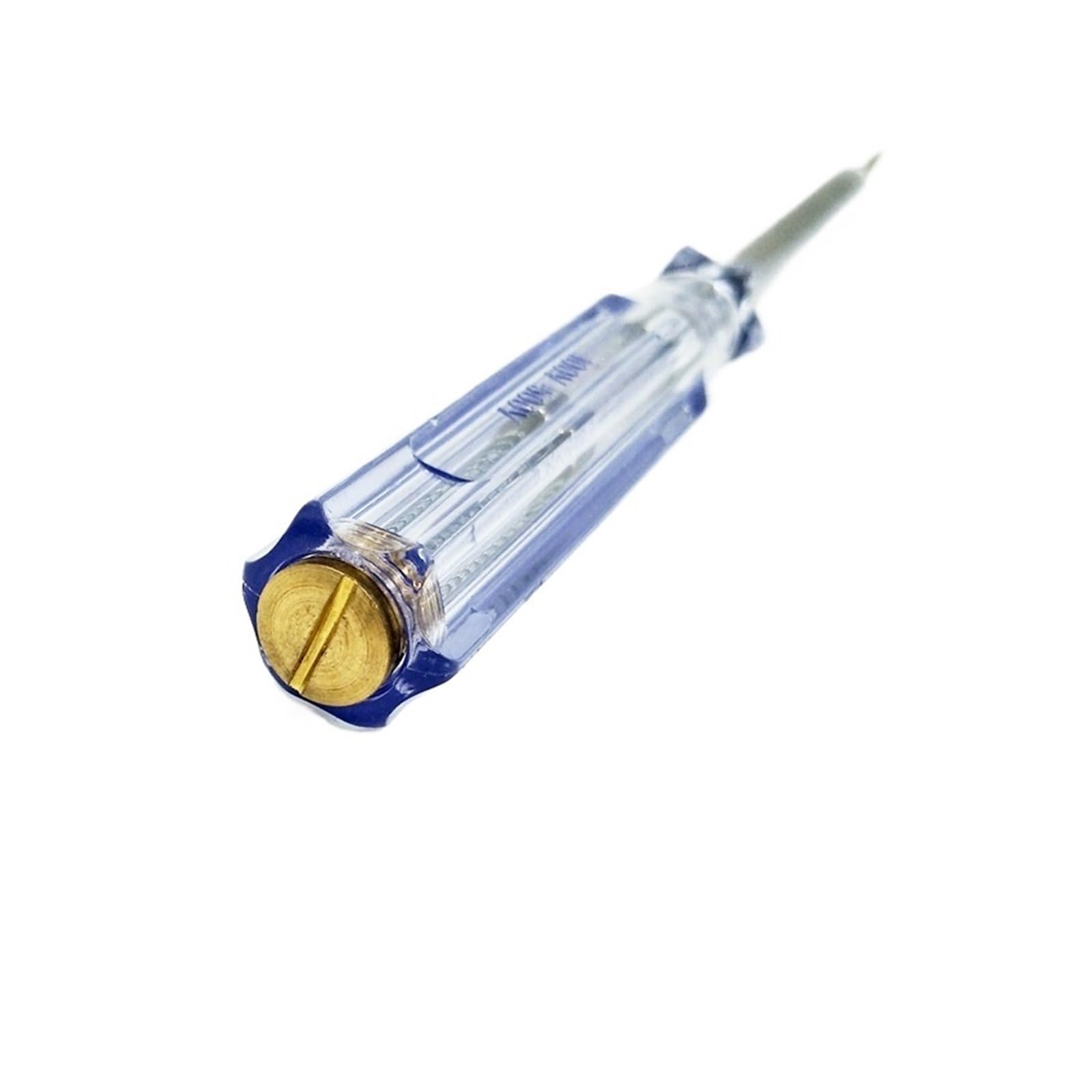 1 tournevis plat à poignée en plastique, testeur de tension CA 100-500 V, testeur d'électricité 4 x 190 mm