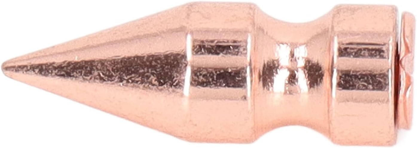 5pcs Punk Cone Spikes Studs, Rose Gold Metal Plating High Hardness No Burrs, with Clear Thread for DIY Clothing Shoes Bag Decoration