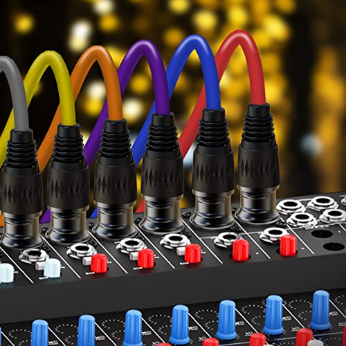 Image of XLR Cables, Microphone Cable 3ft 10 Pack, XLR Male to Female Gold-Plated 3-Pins 10 Color Cable, XLR Speaker Cable for Microphone, Mixer, Recording Studio- 3 Feet, 10 Pack