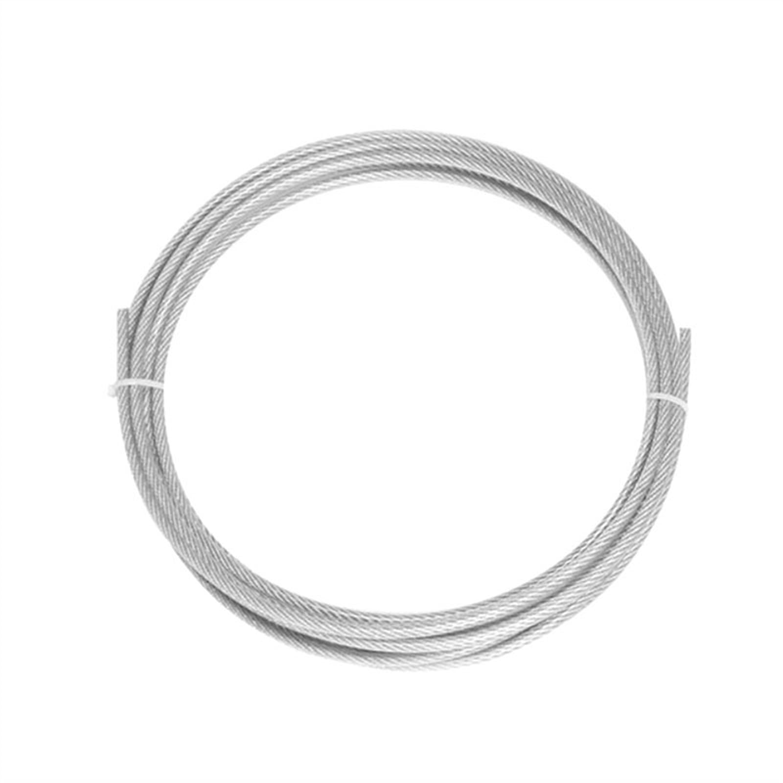 Cable Acero,Cuerda de alambre Cuerda de alambre flexible recubierta de PVC de acero de 5/10 metros, cuerda de cortina transparente suave, especificaciones completas de 1,0mm ~ 8,0mm(10M,8.0mm)