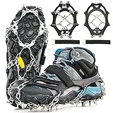 ✔ Lo que obtienes: 1 par de crampones de acero inoxidable con 19 clavos y 1 par de correas de sujeción. Solo compre con confianza, la marca HONYAO brinda servicios de garantía de calidad. Si hay un problema con el producto o si encuentra algún problema mientras lo usa, no dude en contactarnos. Resolveremos el problema en un plazo de 12 horas. (Atención: los crampones no diferencian entre izquierda y derecha)