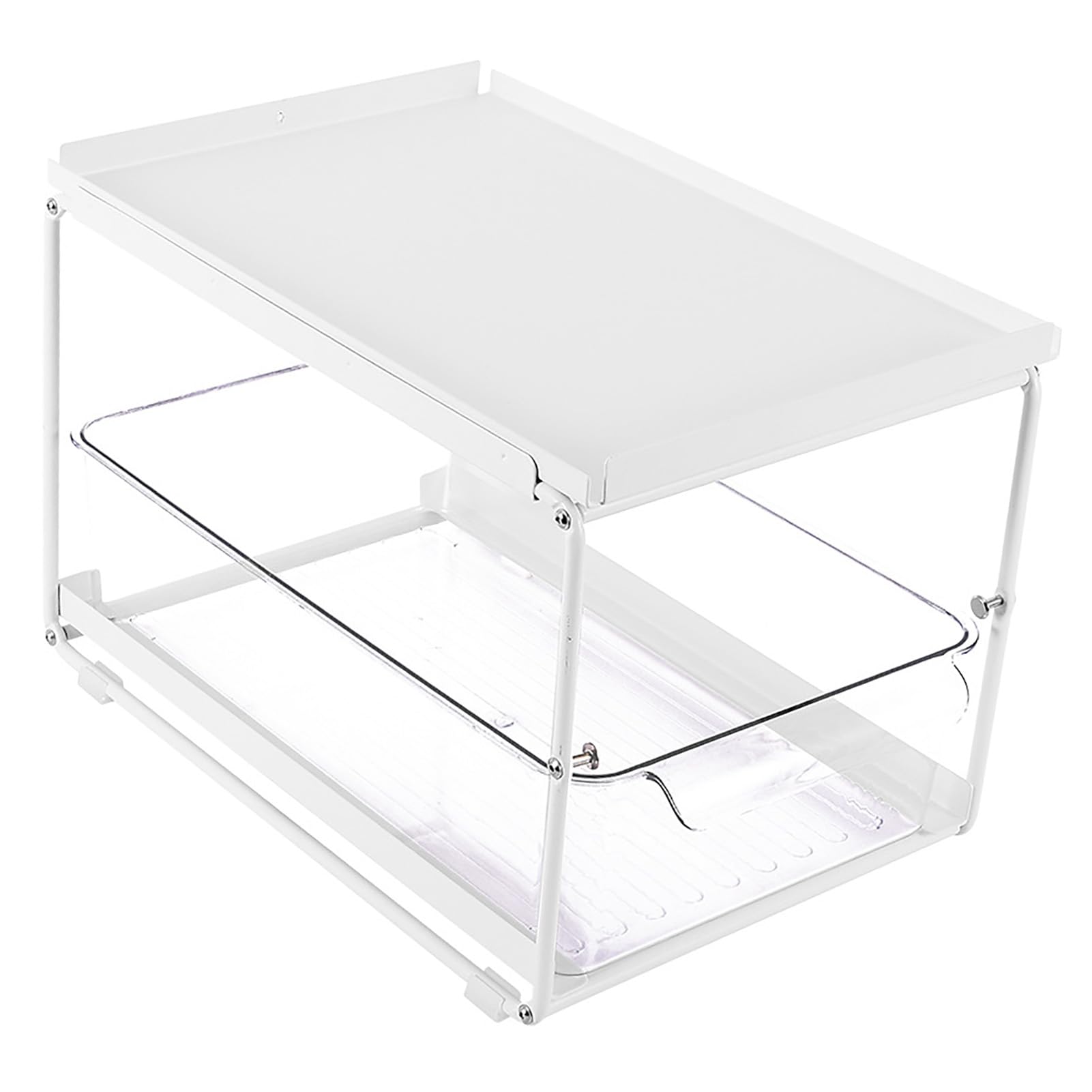 Fafeicy Layered Rack Kitchen Cabinet Organizer, Carbon Steel Under Sink