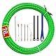 Kabeleinziehhilfe 20m,Einziehspirale,Einziehfeder,Polyester Zugdraht Fish Tape Einziehhilfe FüR Kabel Mit 7 FüHrungsfedern (4.5mm 20M)
