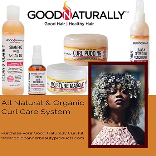 Miniatura 4 de GOOD NATURALLY - Gel de peinado con aceite de argán, 8 onzas, sin alcohol, fijación duradera para estilos elegantes y estructurados, vegano y libre