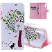 Produktbild HMTECH Galaxy A50 Hülle,Samsung Galaxy A50 Handyhülle Bunter Wunschbaum Flip Case PU Leder Cover Magnet Schutzhülle Ständer Handytasche für Samsung Galaxy A50,KT Color Wishing Tree