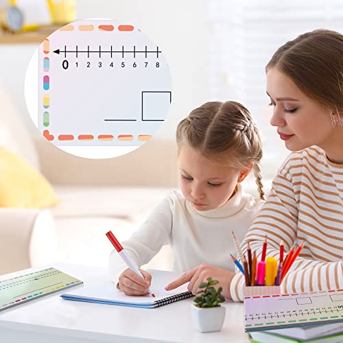 Geyee Number Lines for Students Dry Erase Number Board with 2 Dry Erase Markers 12 x 5 Inch Math Manipulatives 0 to 100 Double Sided White Board with Lines for Teacher Kids Classroom(Sweet Color) - Image 6