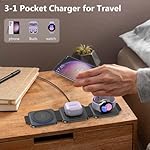 Travel Charger for Samsung Multi Devices, Foldable 3 in 1 Wireless Charging Station Fast Charging Stand/Pad Compatible for Samsung Galaxy S25/S24/S23/Note20 GalaxyWatch8/7/6 Galaxy Buds4 - Image 5
