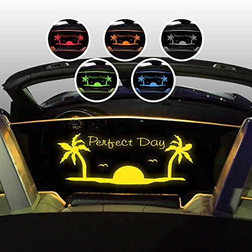 2002-2008 BMW Z4 Convertible Wind Screen - Control air flow, cut down turbulence, wind noise - Patented - Easy Install, Secure Mounting - Laser-Etched Design - Amber Lighting - Black Bracket