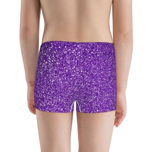 Boys' Cotton Boxer Brief Soft Underwear-Glitter Purple3