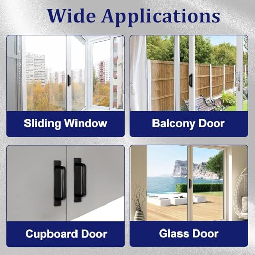 Image of Adhesive Cabinet Handles, Self-Stick Instant Cabinet Handles Alloy No Drilling Push Pull Handles Helper for Kitchen Cabinet Drawer Window Sliding Closet (Plastic Big, 4 Pcs)