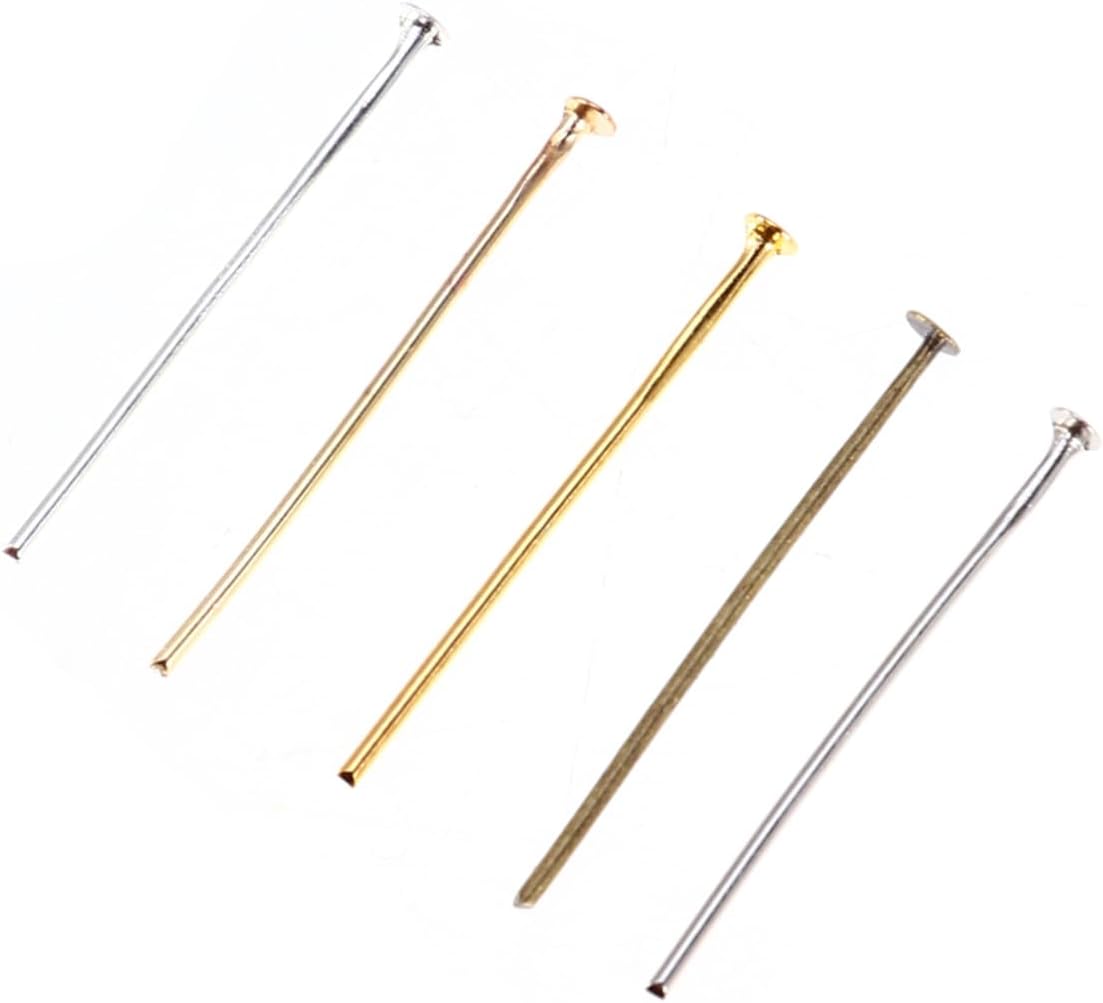 STOBOK 5 Packs T Shape Pins Iron Head Earrings Earring Making Supplies Antique Pendant Charms Eye Pin Jewelry Craft Braiding Accessories Hair Jewel Head Sewing Necklace Locket T-pin Wig, Size 2